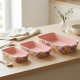 Floral Porcelain Casserole Set 3 Pcs